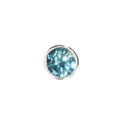 Birthstone Huggie Charm (Silver)