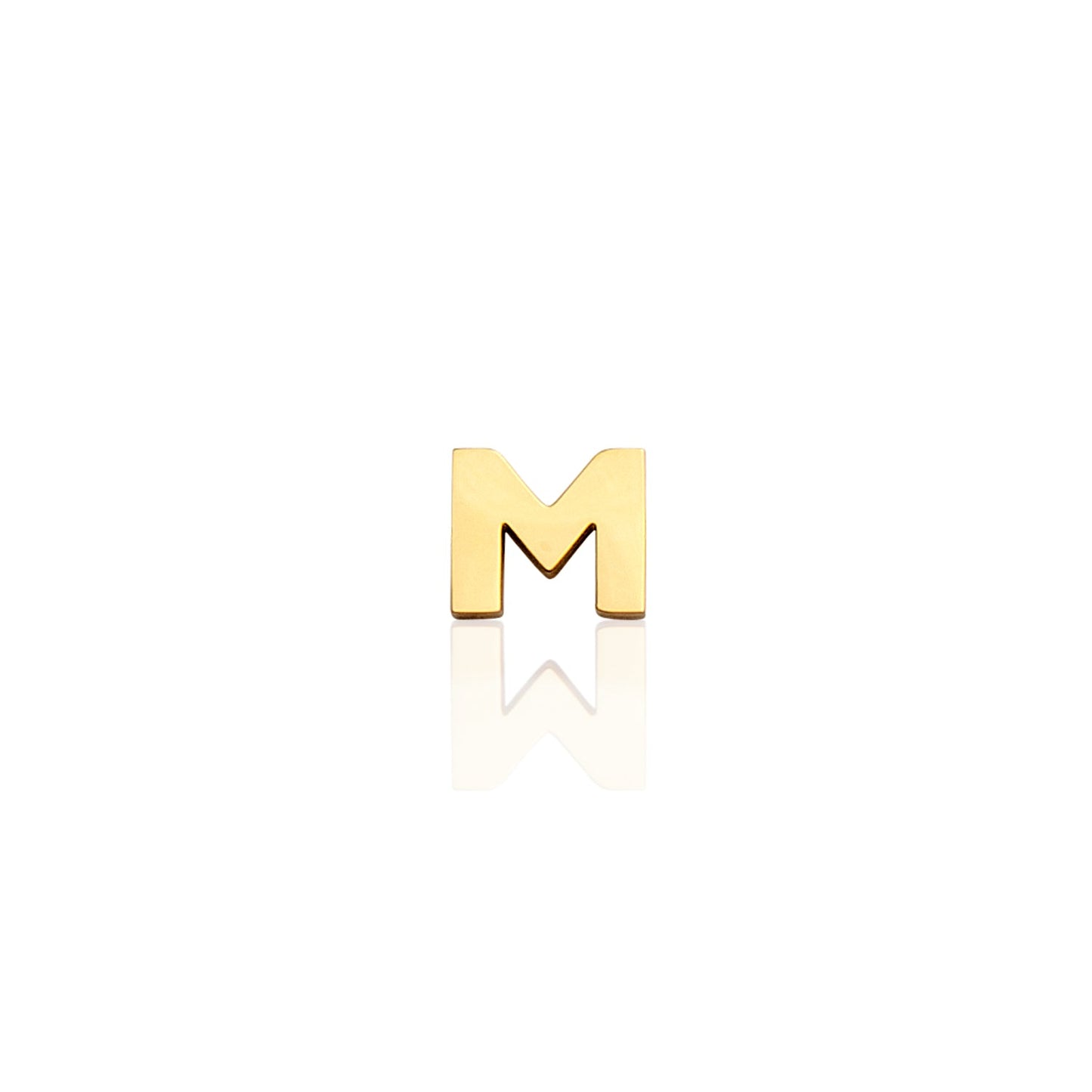 Made Mine Mini Letter Sphere Chain Necklace (Gold)