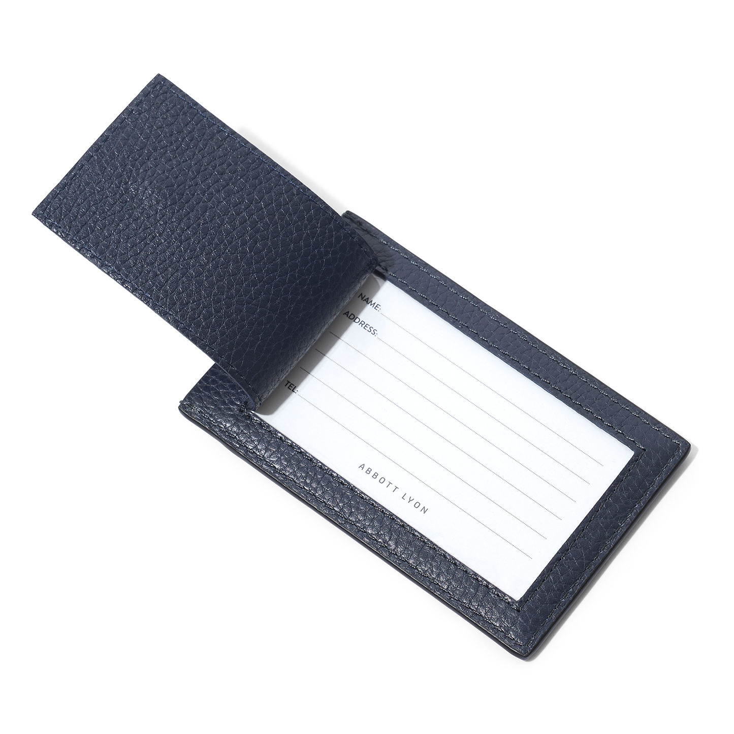 Leather Luggage Tag (Navy)