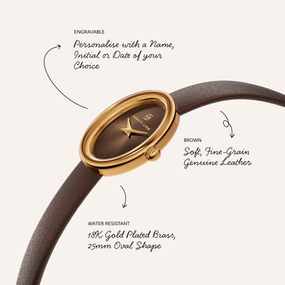 Monroe Black Leather Watch