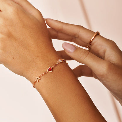Made Mine Charm Bracelet (Rose Gold)
