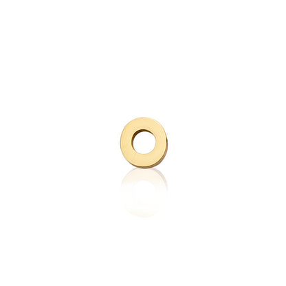 Mini Letter Sphere Chain Necklace (Gold)