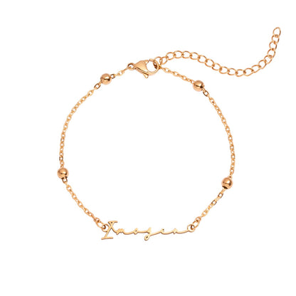 Mini Signature Name Bracelet (Rose Gold)