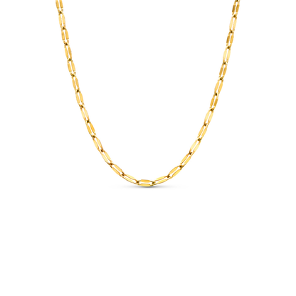 Double Fingerprint Heart Token Necklace (Gold)