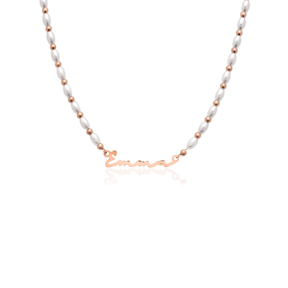 Signature Name Necklace - Rose Gold