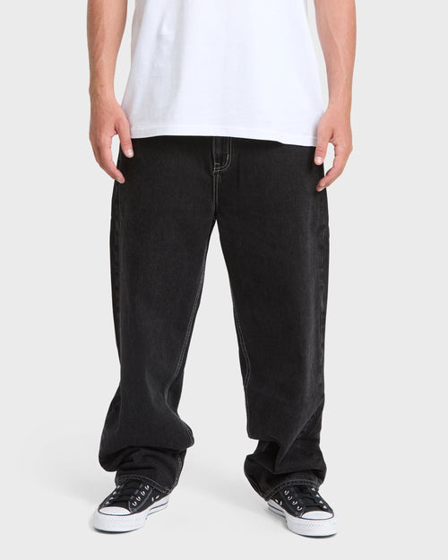 Baggy Denim Pants - Black Wash
