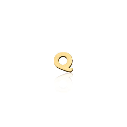Made Mine Charms - Block Initial Charm (Gold)