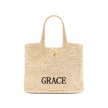 Personalised Raffia Bag