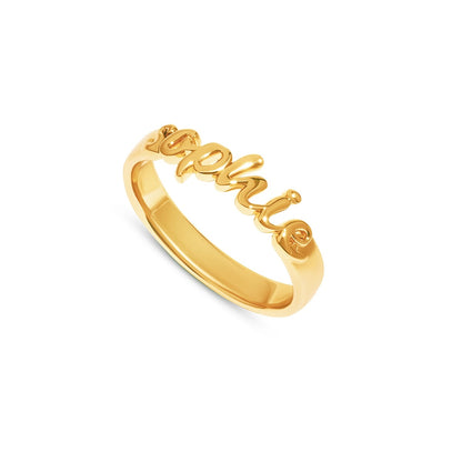 Script Name Ring (Gold)