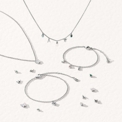 Made Mine Fine Charm Necklace (Silver)