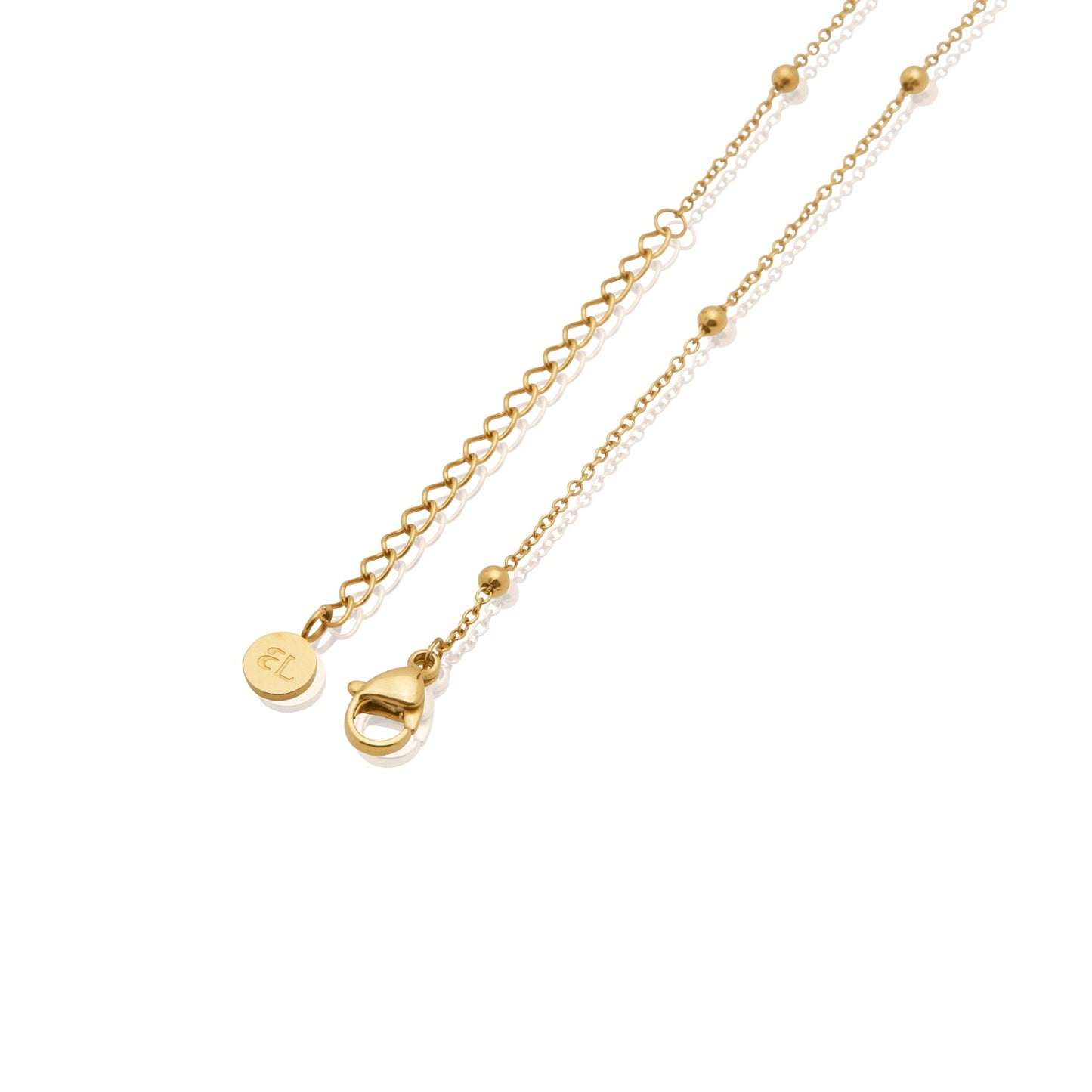 Personalised Initial & Birthstone Necklace - Gold