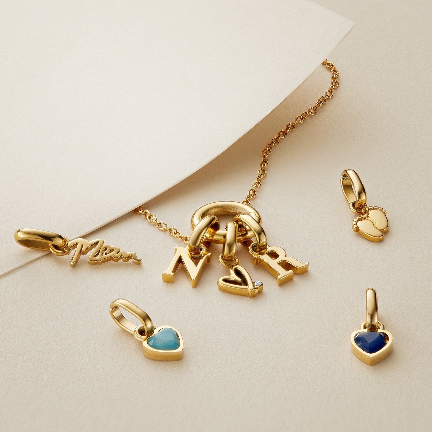 Stories Initial Pendant (Gold)