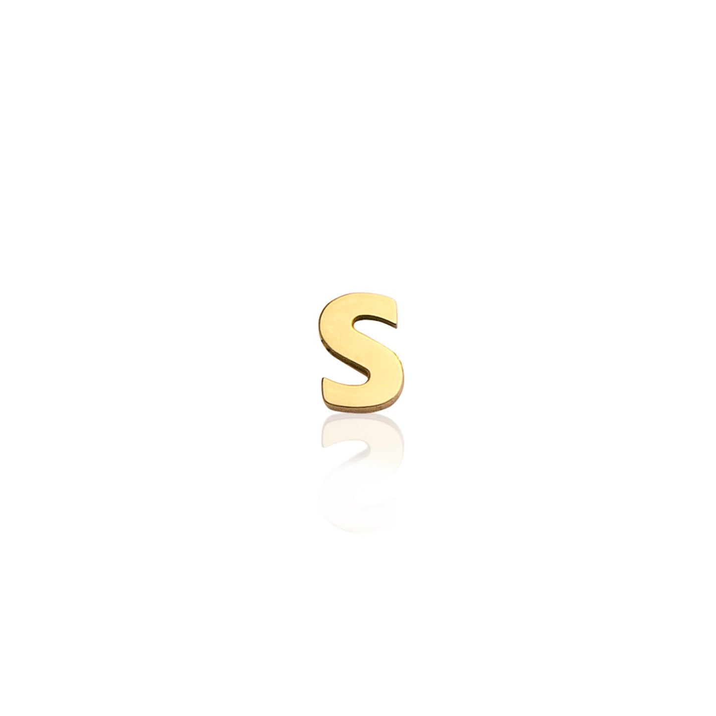 Made Mine Mini Letter Sphere Chain Necklace (Gold)