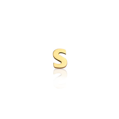 Made Mine Mini Letter Sphere Chain Necklace (Gold)