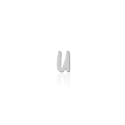 Fixed Charm - Handwritten Initial Charm (Silver)