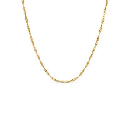 Round Photo Locket Sphere Necklace (Gold)