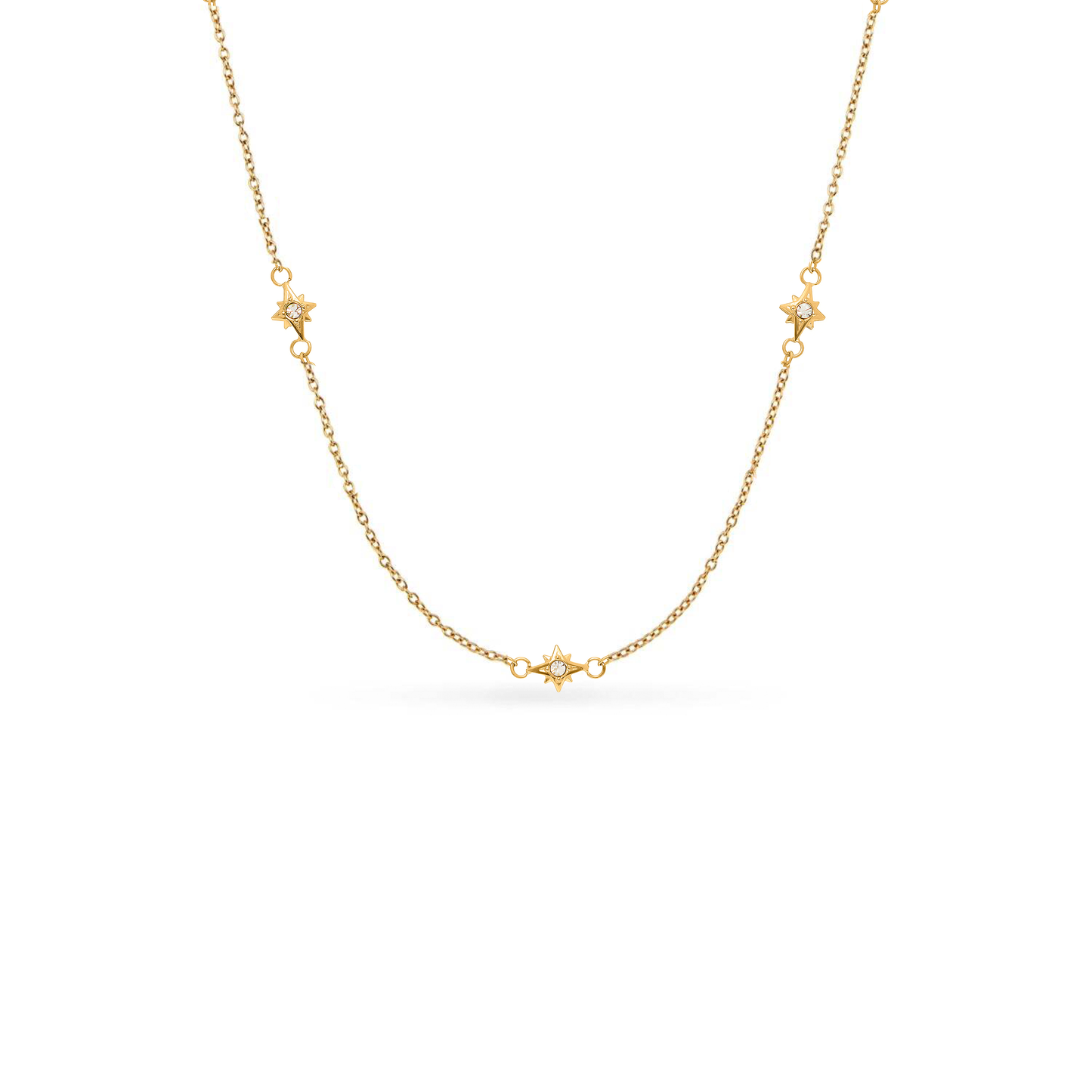 Fingerprint Written In The Stars Tag Necklace (Gold)