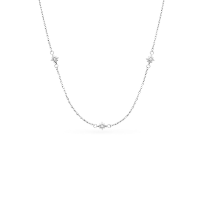 Organic Fingerprint Droplet Necklace (Silver)