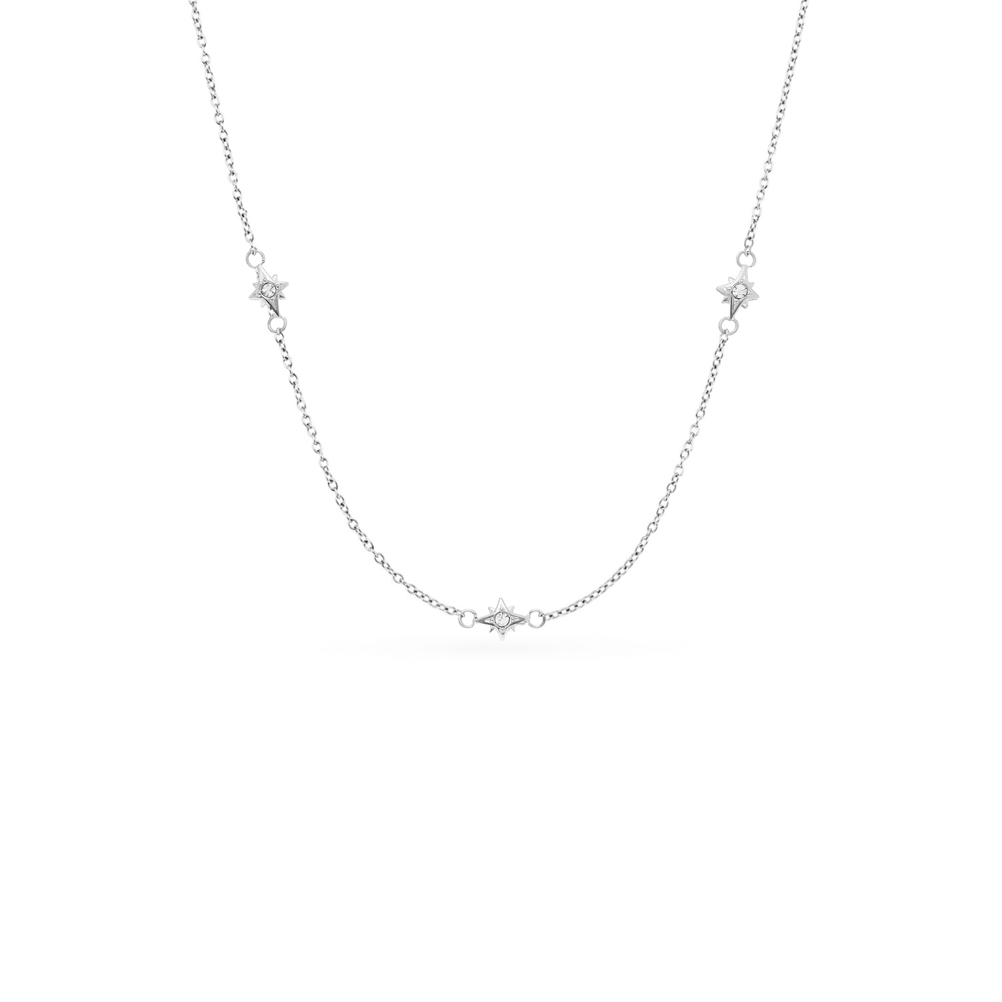 Fingerprint Written In The Stars Tag Necklace (Silver)