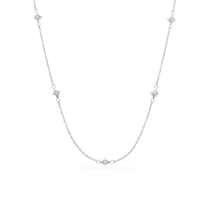 Fingerprint Written In The Stars Tag Necklace (Silver)