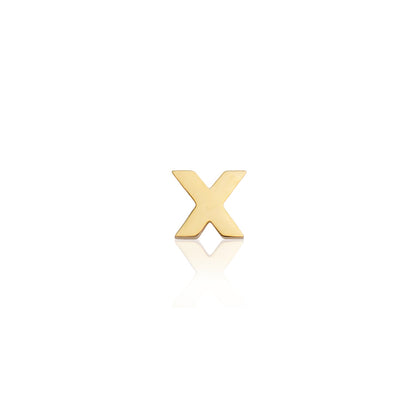 Mini Letter Sphere Chain Necklace (Gold)