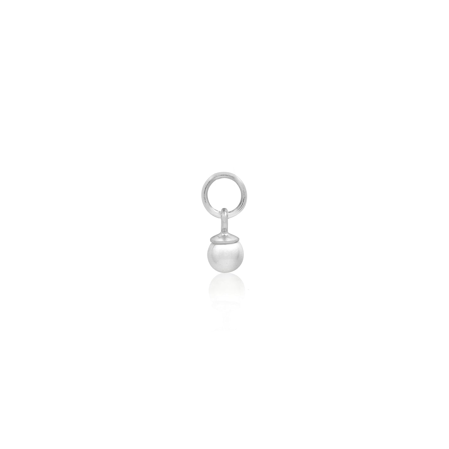 Stories Pearl Huggie Charm (Silver)