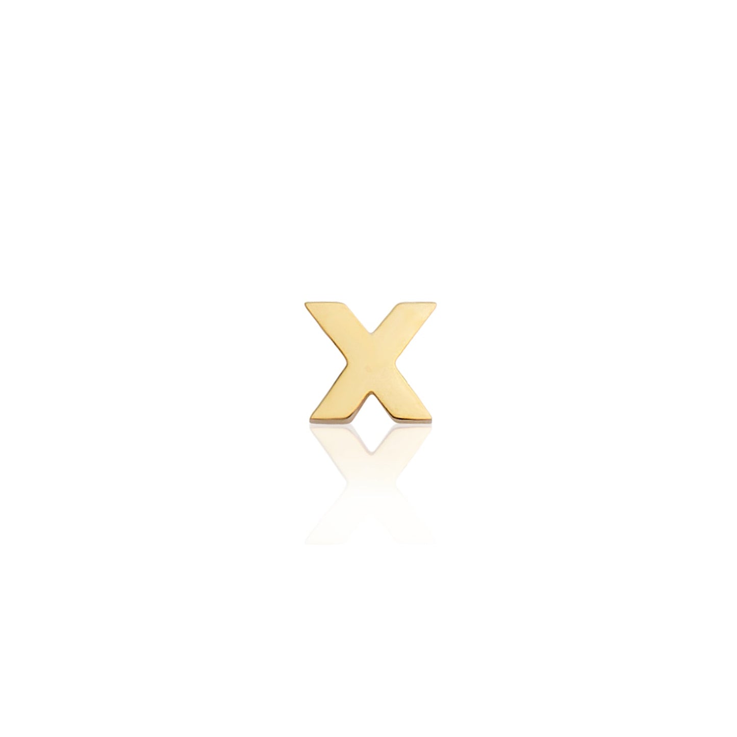 Mini Letter Sphere Chain Necklace (Gold)