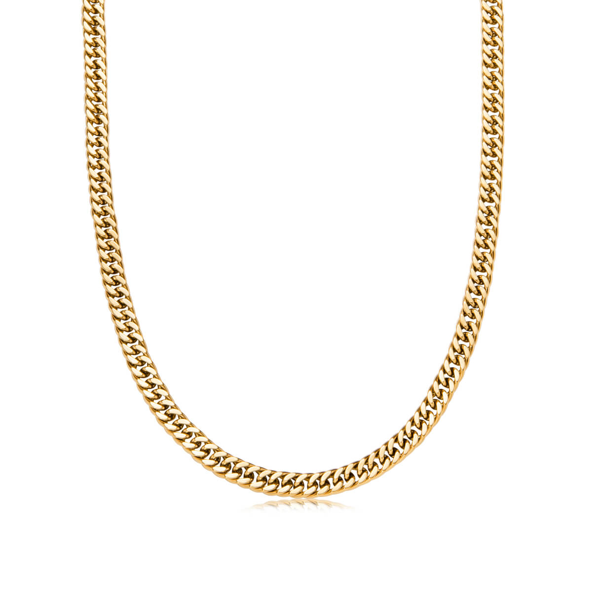 Curb Chain Necklace 18 in (Gold)