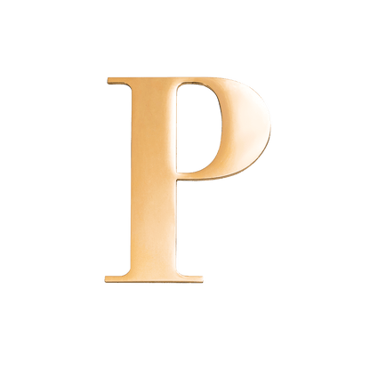 Jewellery Box Gold Small Metal Letter