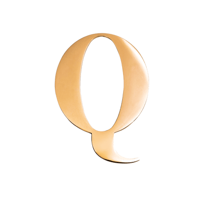 Jewellery Box Gold Small Metal Letter