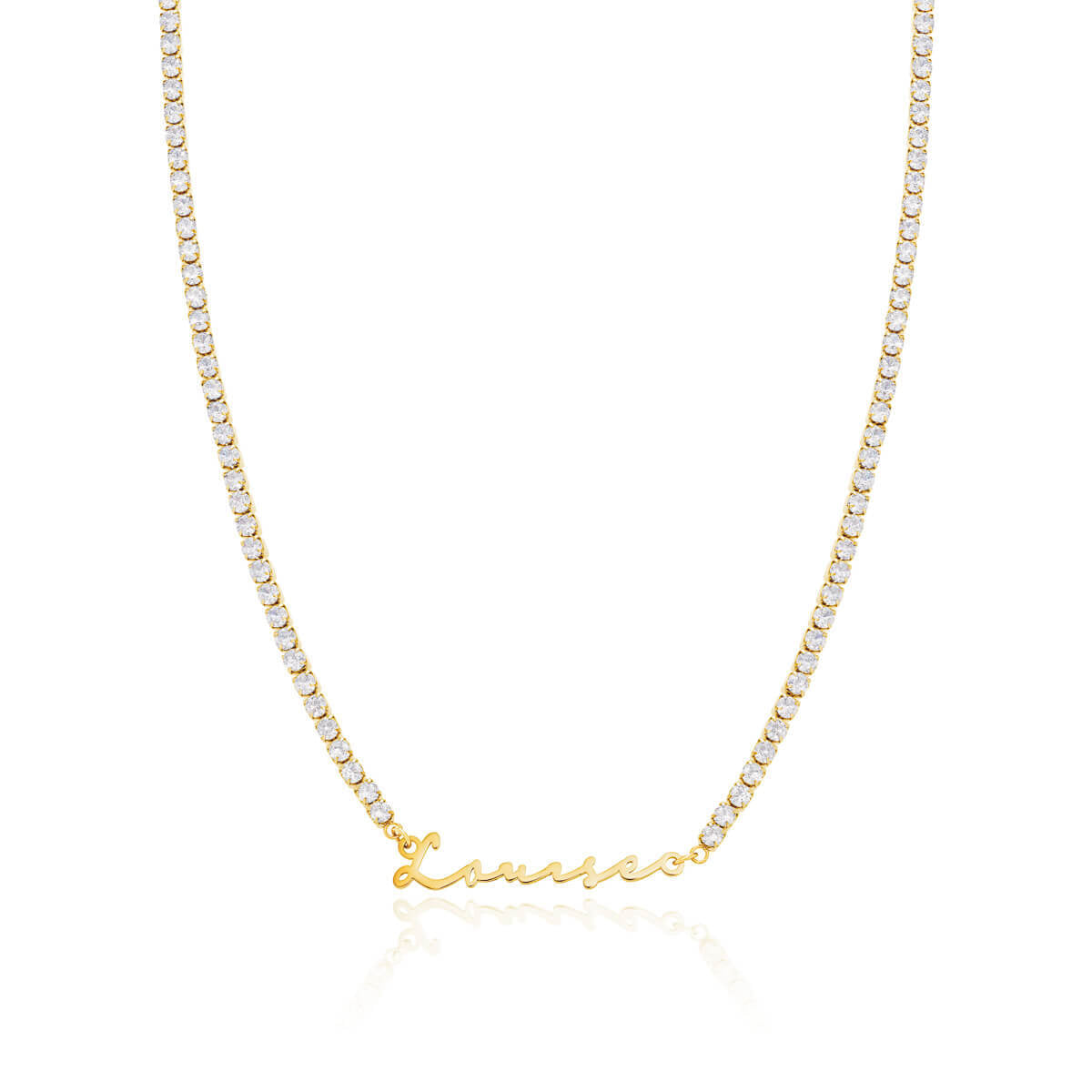 Matching 'Mini & Me' Signature Name Necklace Set (Gold)